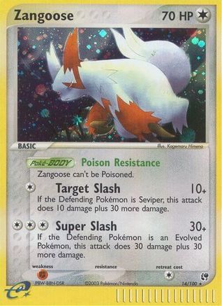 Zangoose (14/100) - Sandstorm Holofoil