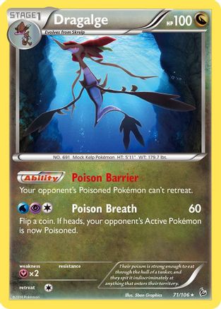 Dragalge (71/106) - XY  Flashfire Reverse Holofoil