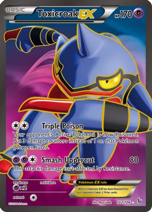 Toxicroak EX (Full Art) (102/106) - XY  Flashfire Holofoil