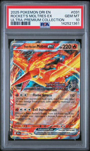 PSA 10 ROCKET'S MOLTRES EX ULTRA-PREMIUM COLLECTION