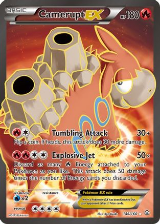 Camerupt EX (Full Art) (146/160) - XY  Primal Clash Holofoil