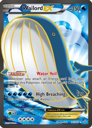 Wailord EX (Full Art) (147/160) - XY  Primal Clash Holofoil