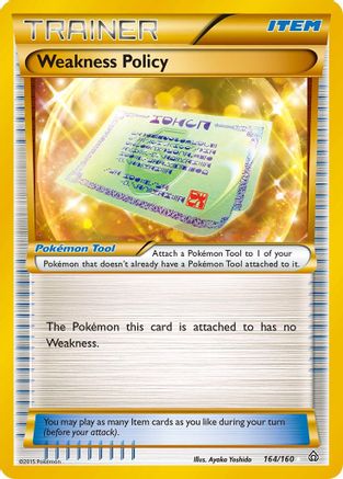 Weakness Policy (Secret Rare) (164/160) - XY  Primal Clash Holofoil