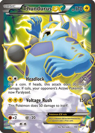 Thundurus EX (Full Art) (98/108) - XY  Roaring Skies Holofoil