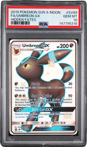 PSA 10 FA/UMBREON GX HIDDEN FATES 