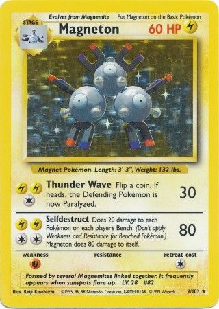 PSA 9Magneton #9/102 Base Set Unlimited
