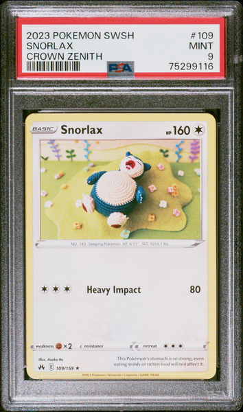PSA 9 SNORLAX CROWN ZENITH PSA 9 SNORLAX CROWN ZENITH