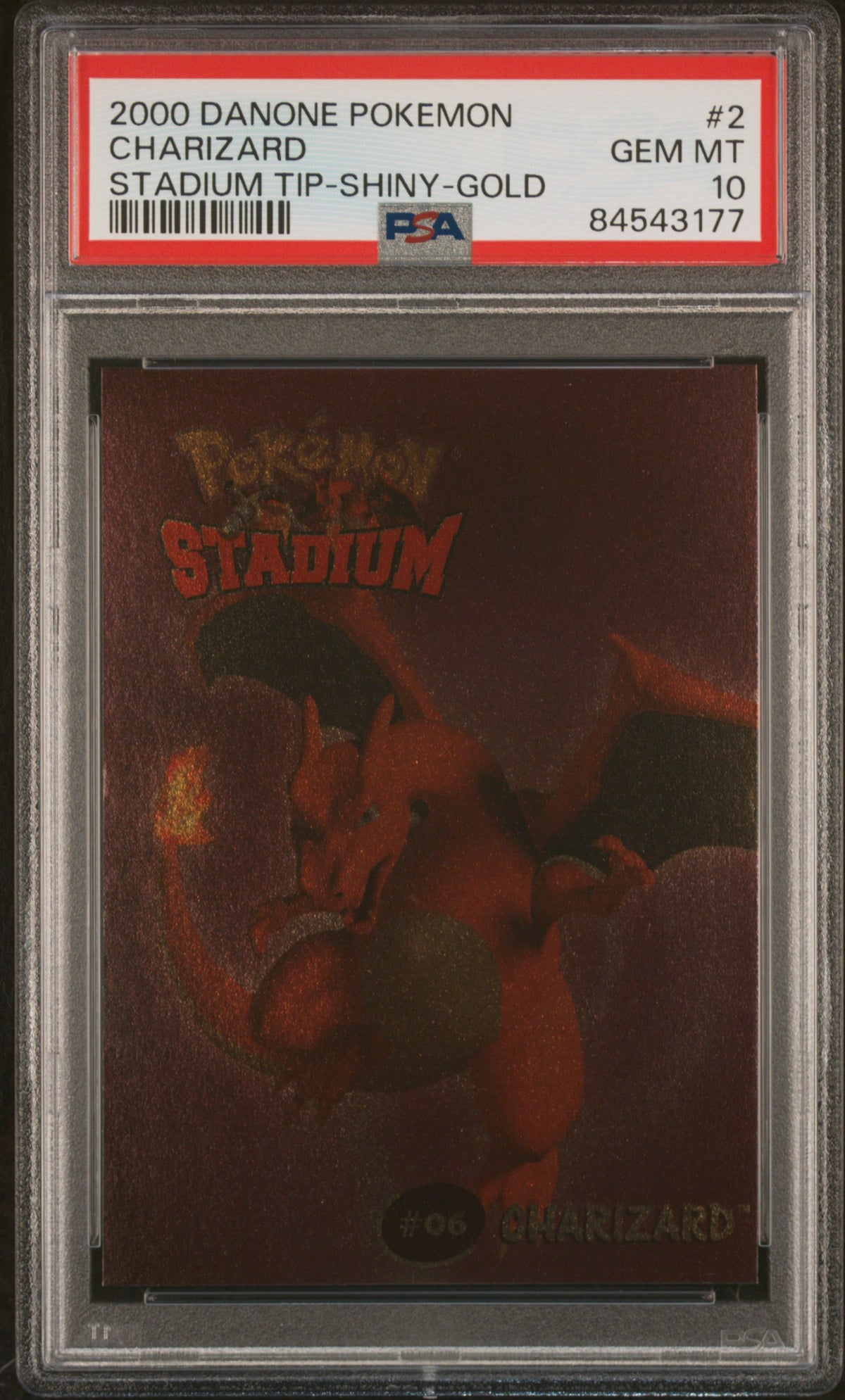 PSA 10 CHARIZARD SHINY GOLD STADIUM TIP