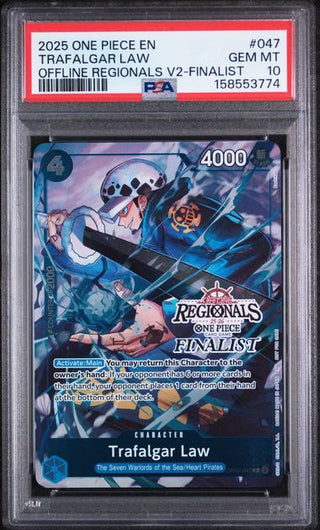 PSA 10 TRAFALGAR LAW OFFLINE REGIONALS V2-FINALIST