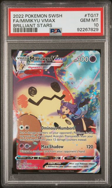 PSA 10 FA/MIMIKYU VMAX BRILLIANT STARS