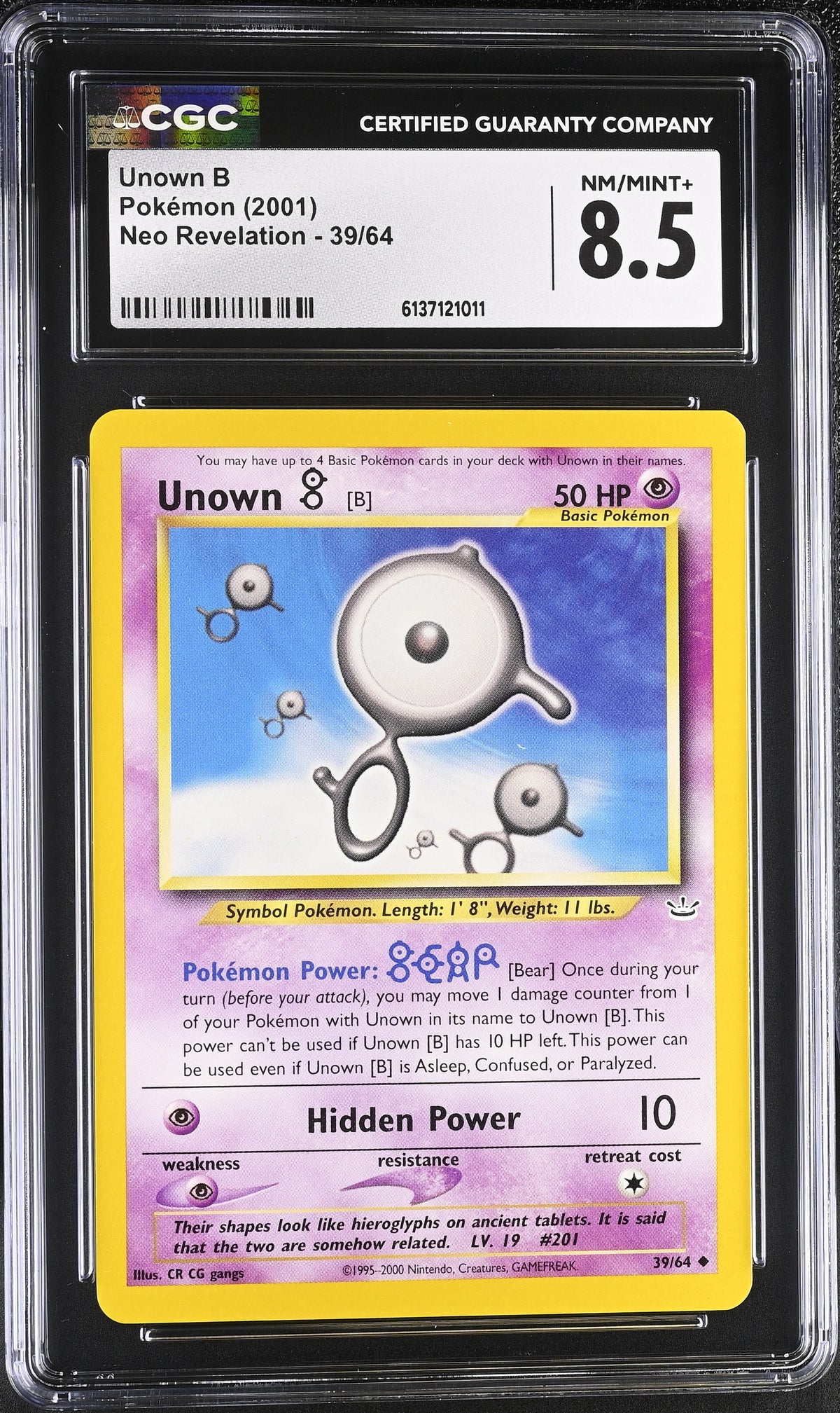 CGC 8.5 UNOWN B NEO REVELATION