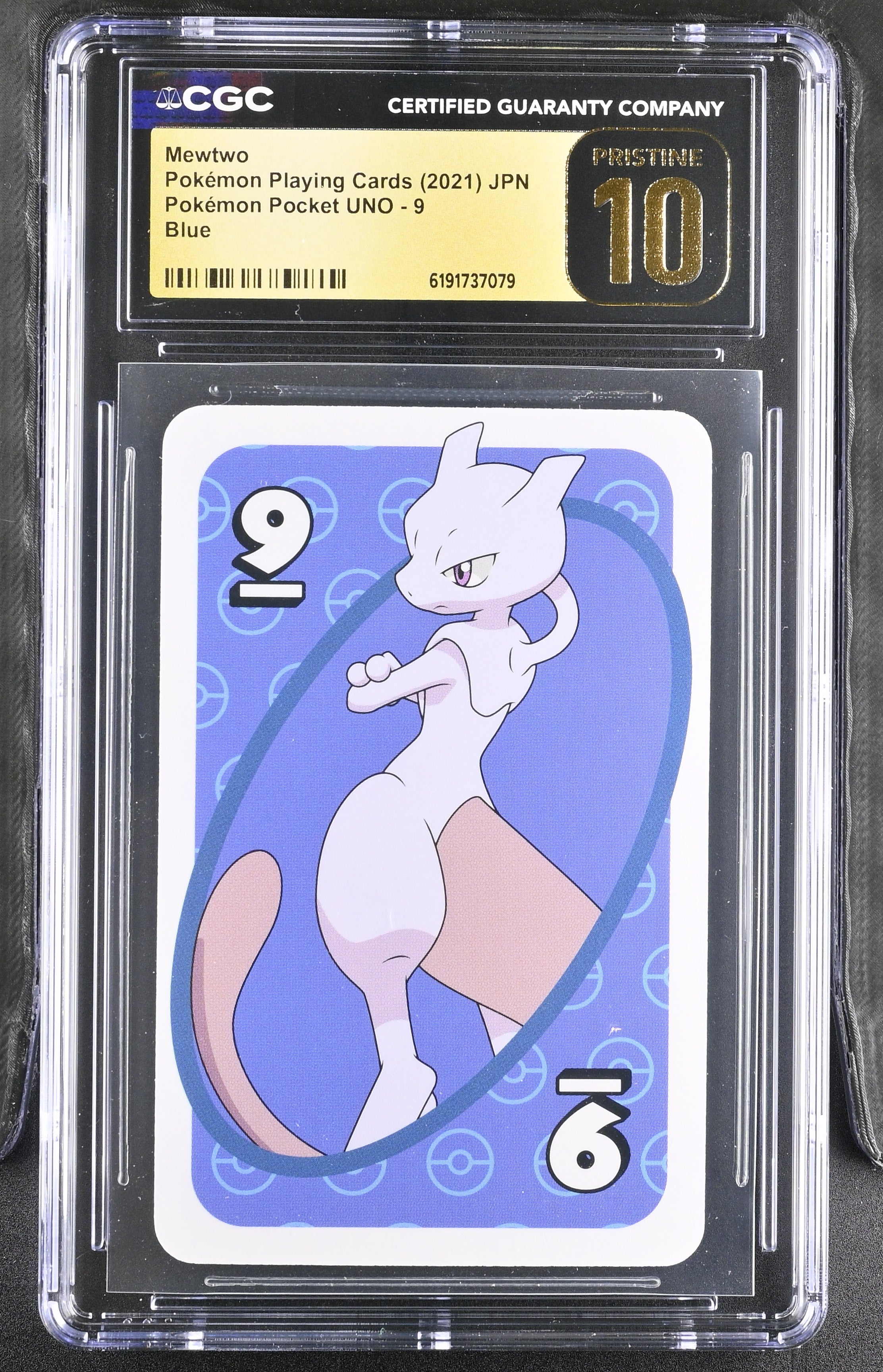 CGC PRISTINE 10 Mewtwo Pokemon Pocket UNO Blue 9