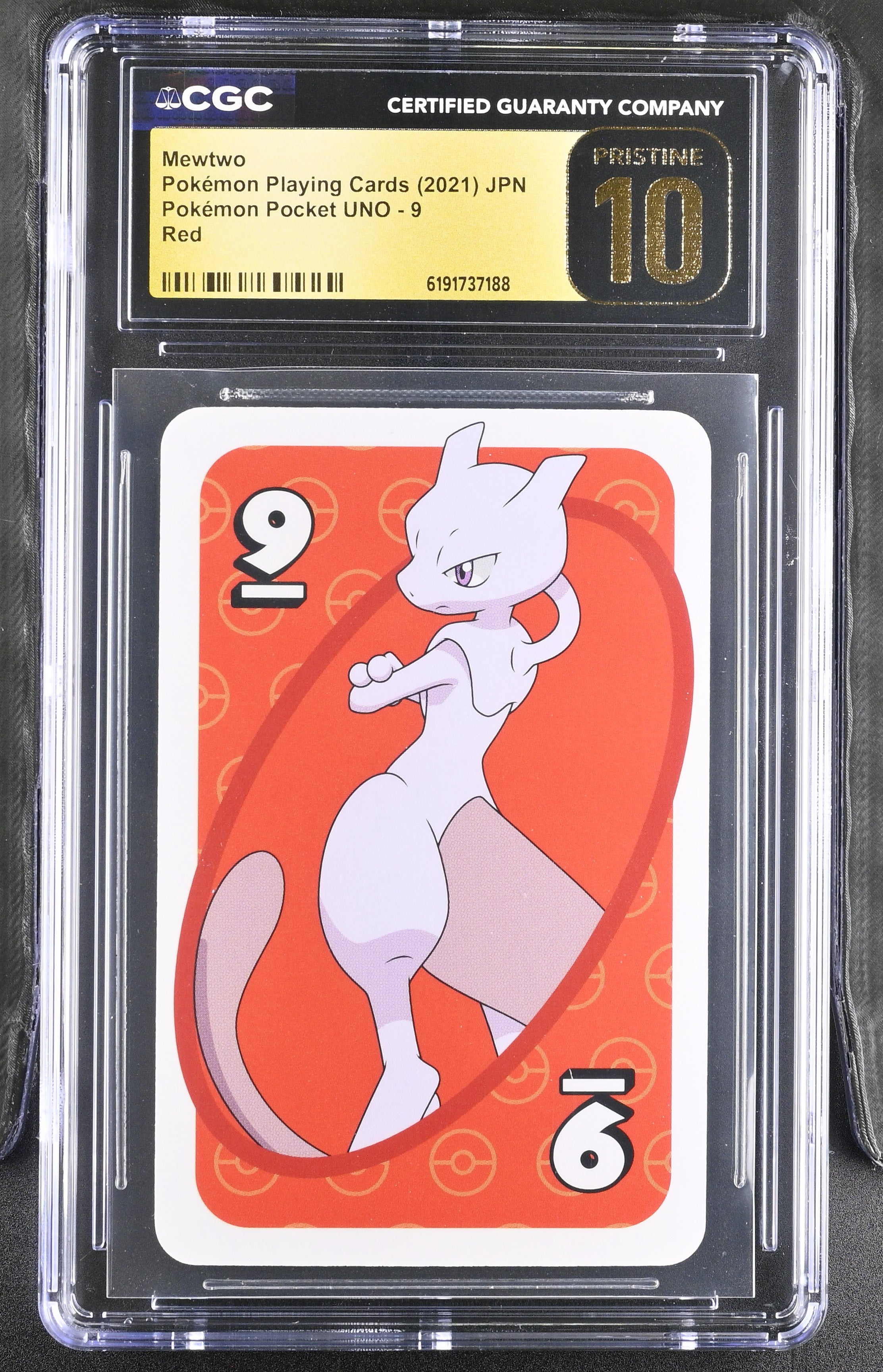 CGC PRISTINE 10 Mewtwo Pokemon Pocket UNO Red 9