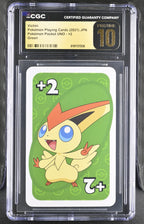 CGC PRISTINE 10 Victini +2 Pokemon Pocket UNO