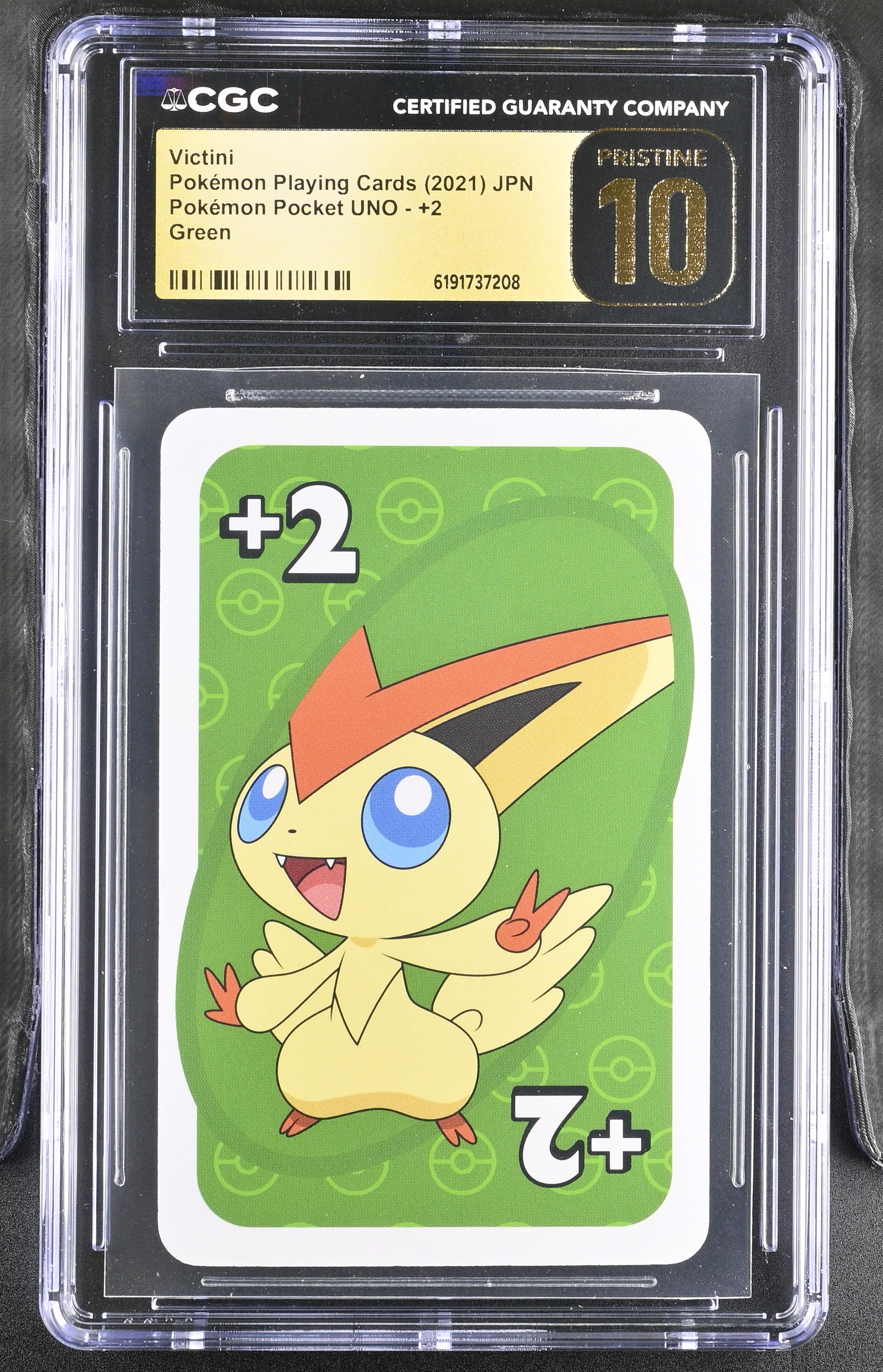 CGC PRISTINE 10 Victini +2 Pokemon Pocket UNO