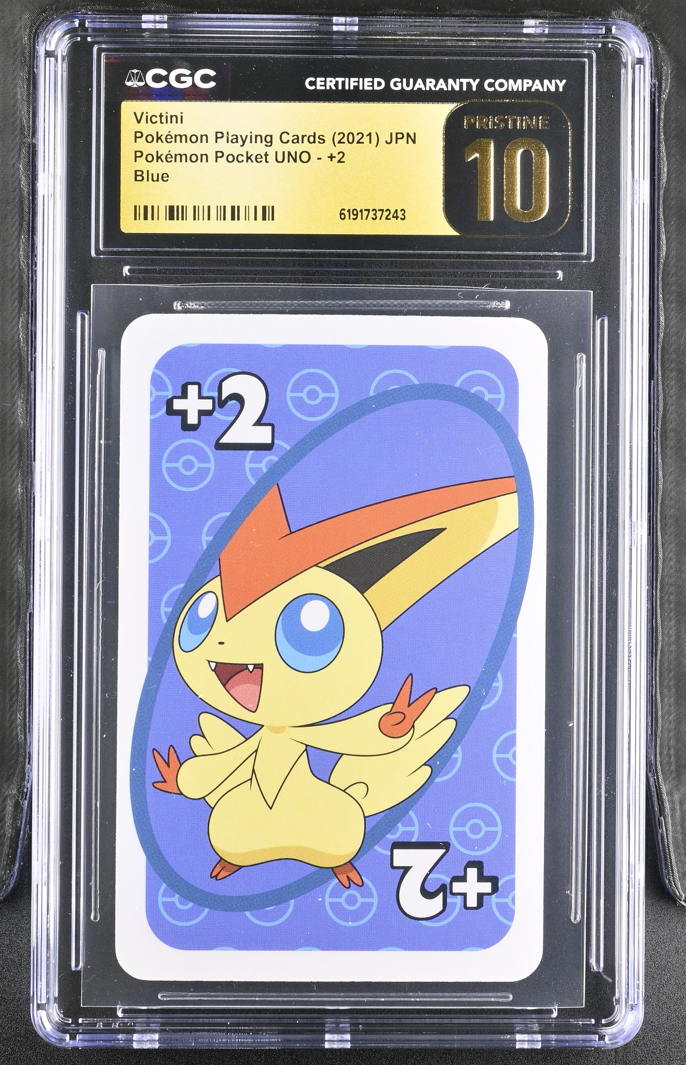 CGC PRISTINE 10 Victini +2 Pokemon Pocket UNO