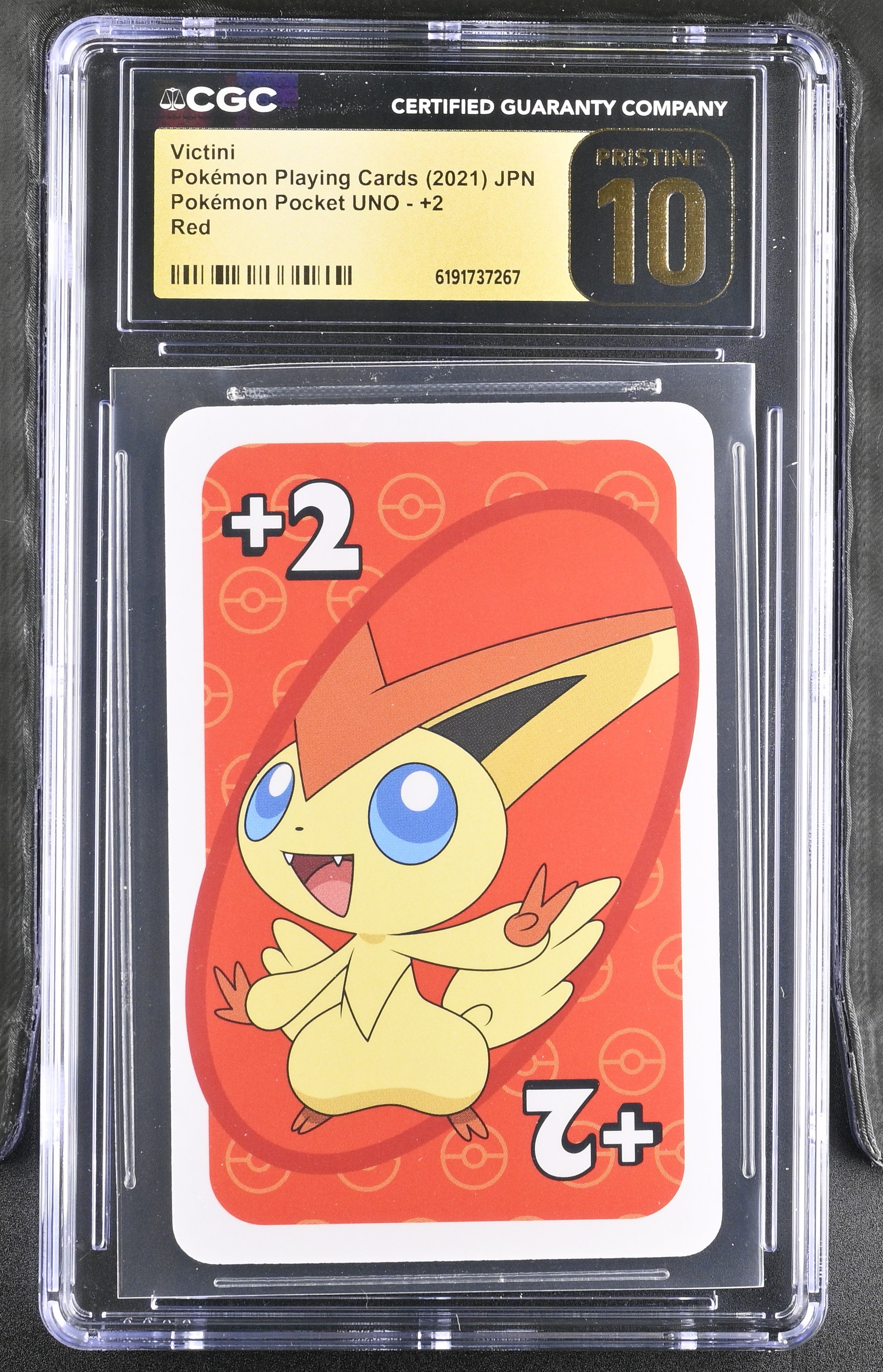CGC PRISTINE 10 Victini +2 Pokemon Pocket UNO