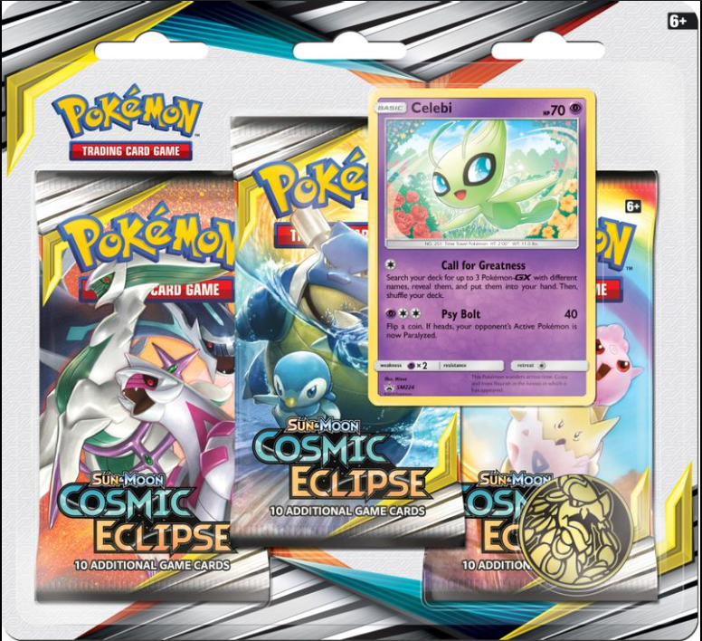 Cosmic Eclipse Celebi 3-Pack Blister