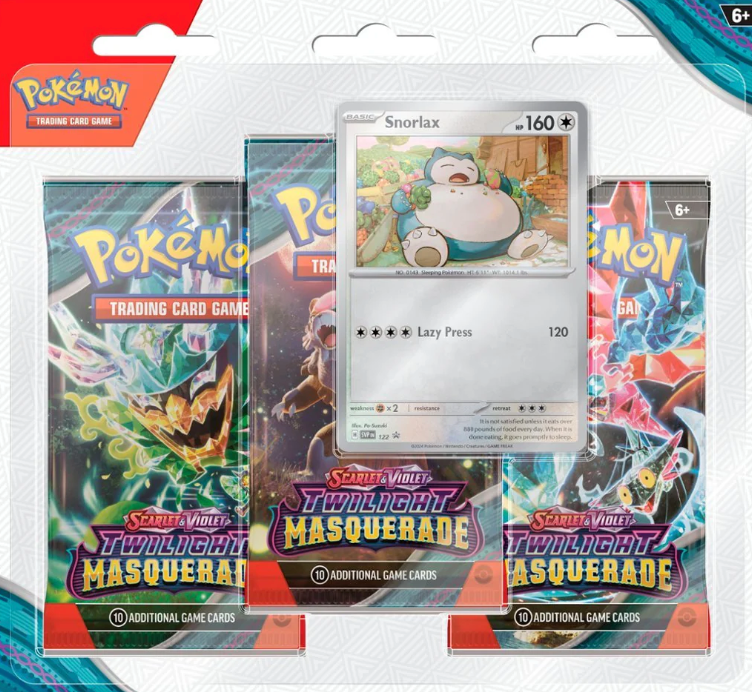 Twilight Masquerade Snorlax 3-Pack Blister