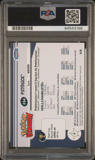 PSA 9 PSYDUCK SHINY GOLD STADIUM TIP