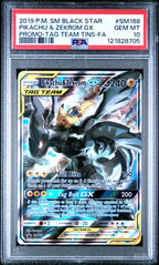 PSA 10 PIKACHU & ZEKROM GX TAG TEAM PROMO
