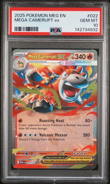 PSA 10 CAMERUPT ex MEGA EVOLUTION