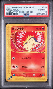 PSA 10 JAPANESE CYNDAQUIL E-STARTER DECK-1ST ED.