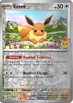 Eevee 074/131 -reverse holo-(2025 Pokemon Day Stamp)