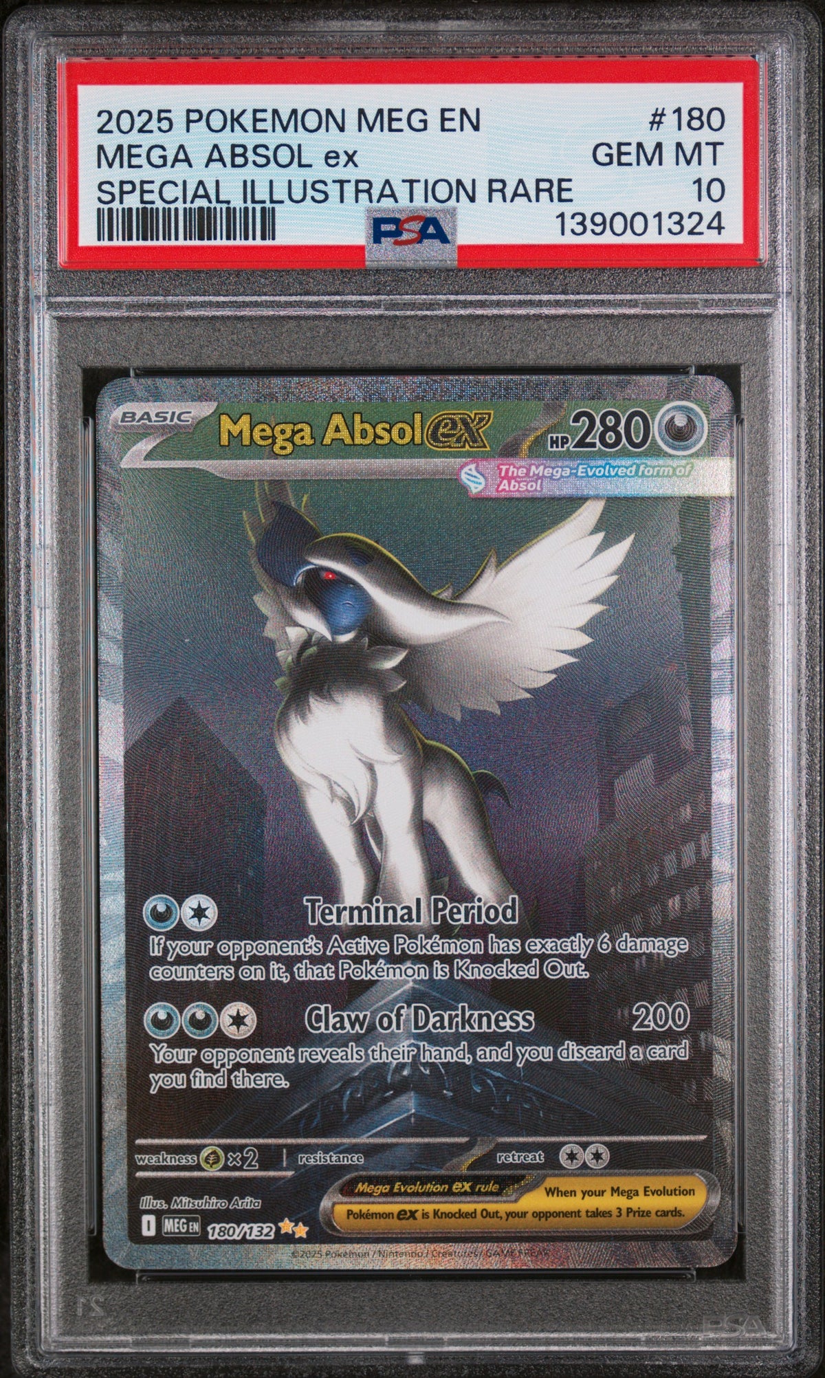 PSA 10Mega Absol ex #180/132 Mega Evolution