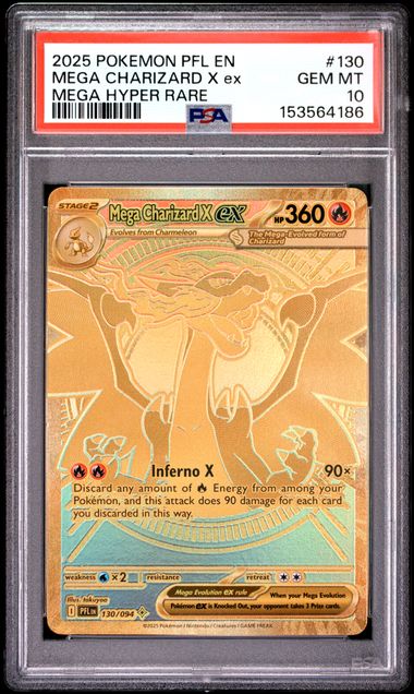 PSA 10 MEGA CHARIZARD X PHANTASMAL FLAMES