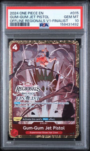 PSA 10 GUM-GUM JET PISTOL OFFLINE REGIONALS V1-FINALIST