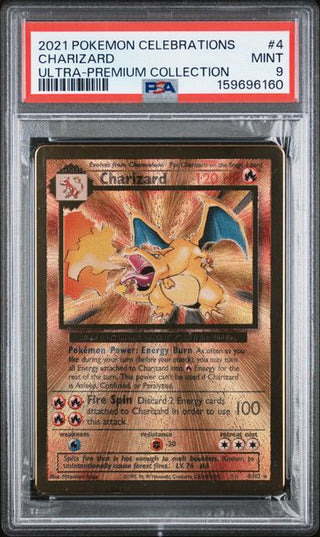 PSA 9 METAL CHARIZARD CELEBRATIONS UPC