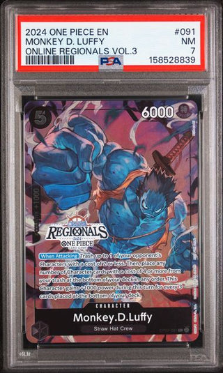 PSA 7 MONKEY D. LUFFY ONLINE REGIONALS PROMO