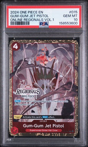 PSA 10 GUM-GUM JET PISTOL ONLINE REGIONALS PACK 2024 VOL.1
