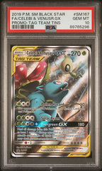 PSA 10 FA/CELEBI & VENUSR.GX PROMO TAG TEAM TINS