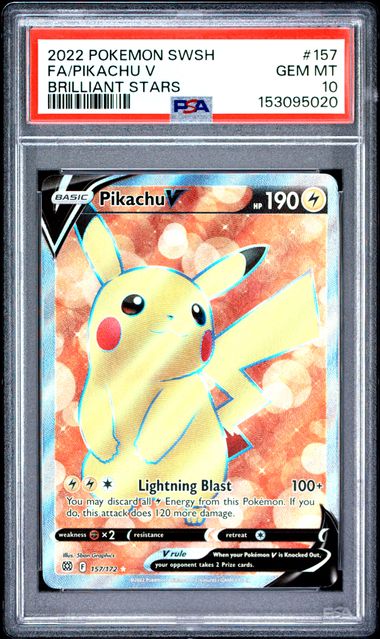 PSA 10 FA/PIKACHU V BRILLIANT STARS