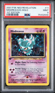 PSA 9 MISDREAVUS HOLO NEO REVELATION 1ST EDITION