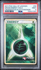 PSA 9 GRASS ENERGY-HOLO CALL OF LEGENDS CROSSHATCH-PLAY!