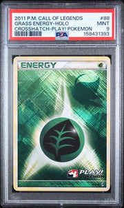 PSA 9 GRASS ENERGY-HOLO CALL OF LEGENDS CROSSHATCH-PLAY!