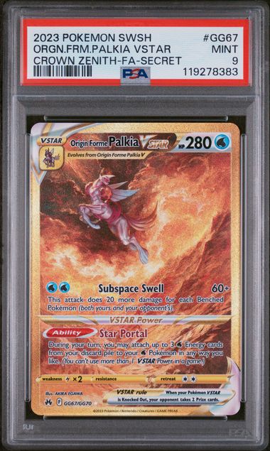 PSA 9 ORGN.FRM.PALKIA VSTAR CROWN ZENITH-FA-SECRET