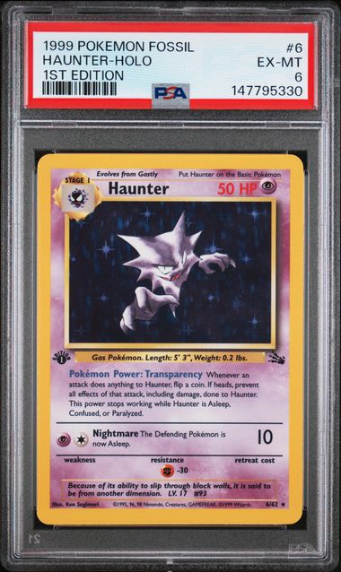 PSA 6 HAUNTER-HOLO 1ST EDITION