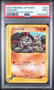 PSA 9 GEODUDE JAPANESE EXPEDITION-1ST ED