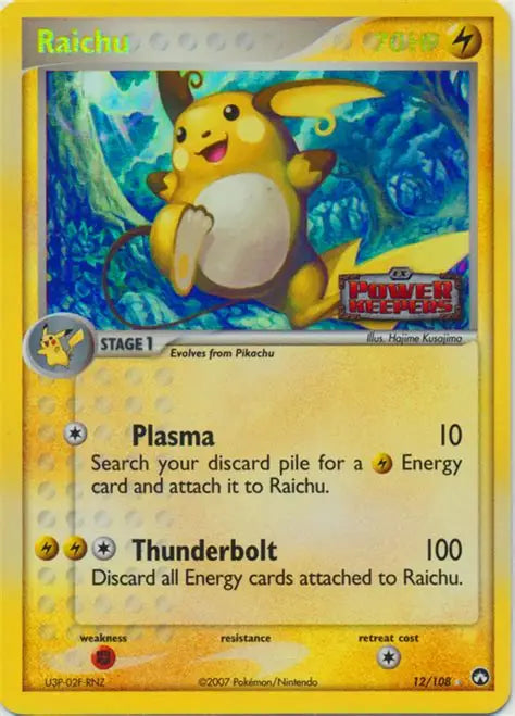 Raichu (12/108) - Power Keepers Reverse Holofoil