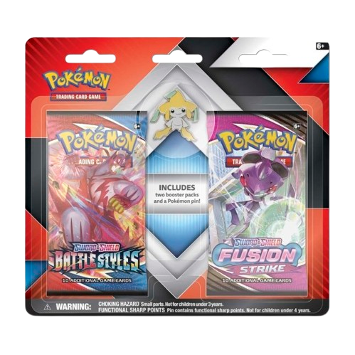 Jirachi Pin Battle Styles & Fusion Strike 2-Packs Blister