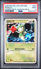 PSA 9 ROSELIA JAPANESE LEAFEON VS METAGROSS EXPERT DECK 1ST ED.
