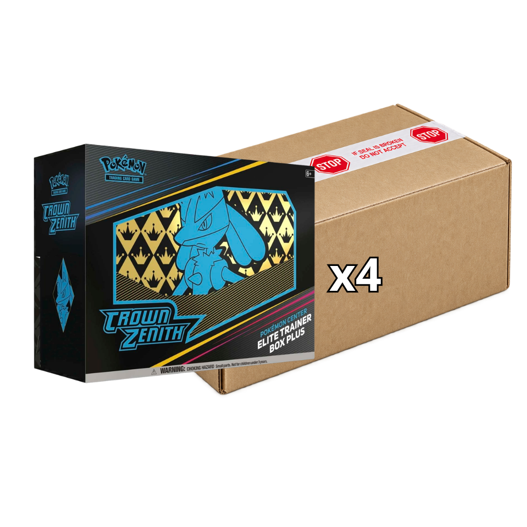 Sealed Case Crown Zenith Pokemon Center Elite Trainer Boxes Plus SWSH12.5