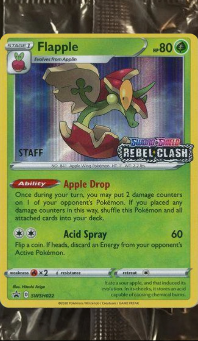Flapple SWSH022 STAFF Sword & Shield Promo [Sealed]