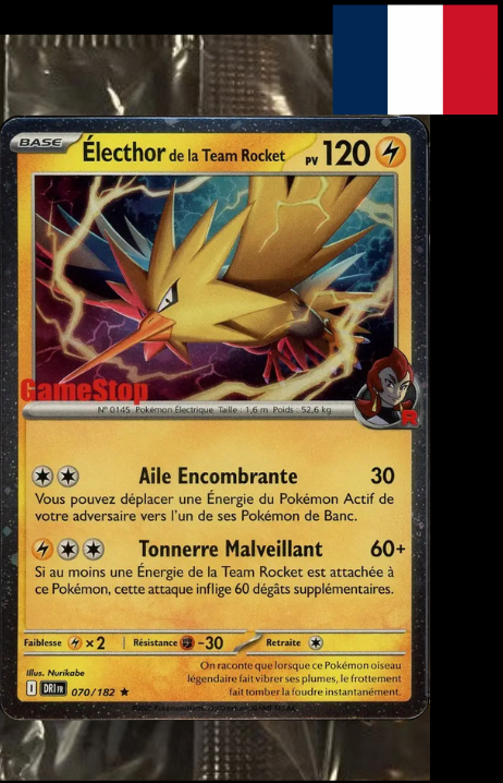 Électhor de la Team Rocket GameStop Stamp French [Sealed]