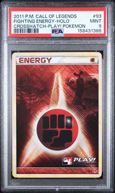 PSA 9 FIGHTING ENERGY-HOLO CALL OF LEGENDS CROSSHATCH-PLAY!