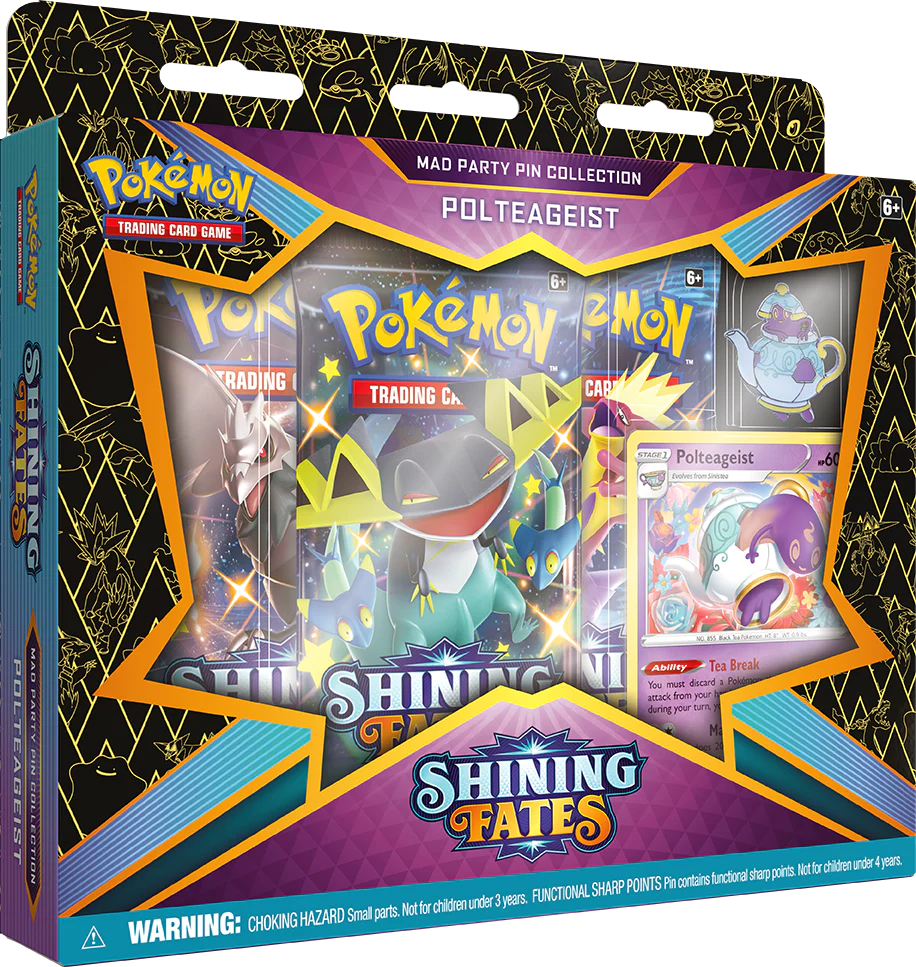 Shining Fates Polteageist Mad Party Pin Collection Box